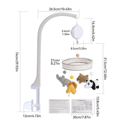 Mobile Bell Baby Toys 0-12 Months Rattle Toys Bed Newborn Crib Mobile With Music Box Bed Bell Hanging Toys Crib Bracket GIft