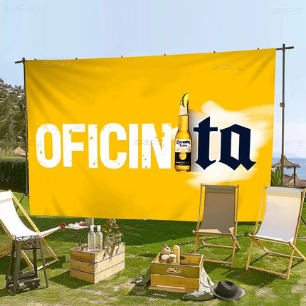 C-Corona E-Extra Beer Anime Chart Creative Pattern Hanging Flag Polyester Printed Banner Hand Pulled Flag