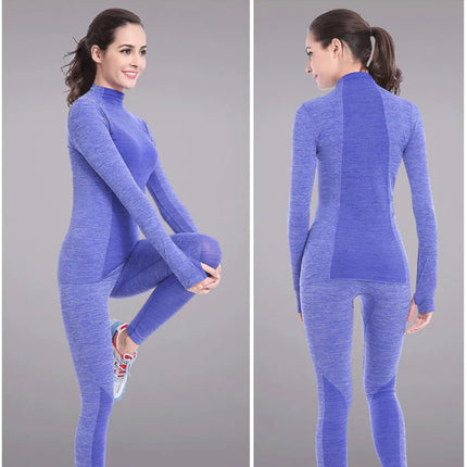 Seamless women thermal suit shape soft warm thermal underwear set AliExpress hot sale