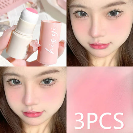 Cloud Soft Matte Blush Stick for a vibrant, brightening, natural bare makeup look, enhancing flawless skin tone