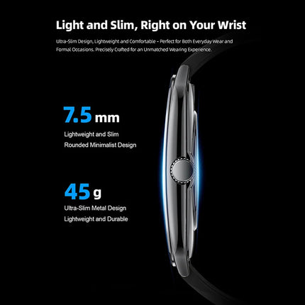 Ultra Thin Smart Watch men 1.96" AMOLED HD Pixel Display Always Show Time BT Call Reminder Smartwatch Ladies For Android iOS
