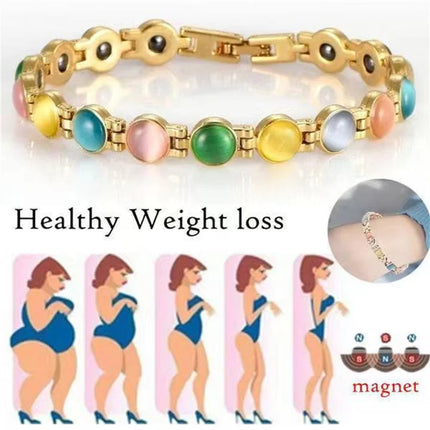 Wu's 2022 Hot Selling New Products Plated 18K Gold Opal Bracelet Magnet Bracelet for Women Energy Magnetic Bracelet