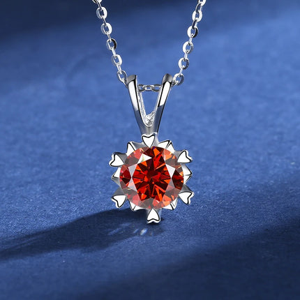 Sterling Silver 925 Moissanite Pendant Necklace For Women Trendy Design D Color VVS Pass Diamond Test Jewelry Gift GRA