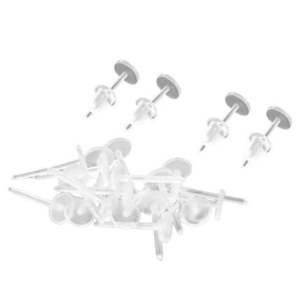 10/20/50/100PCS Transparent Earrings Jewelry Parts Decor  Plastic Stud Earring Anti Allergy Ear Protect From Ear Hole Blockage