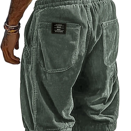 2026 New Men's Retro Corduroy Casual Shorts Men Fashion Solid Sweatpants Harajuku Corduroy Short Pants New Men Clothing Roupas