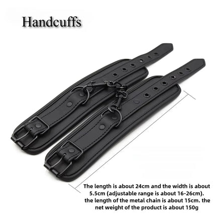 Bondage Toys BDSM Sex Restrsaints Erotic Adults Toys Handcuffs Ankle Cuffs Collar Sex Toy Adults Games Sex Leather Kit