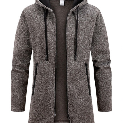 New Streetwear Men's Long Sleeve Sweatshirts for Men Zipper Hooded Oversize Winter Warm Jacket Coat Outdoor Tracksuit Men