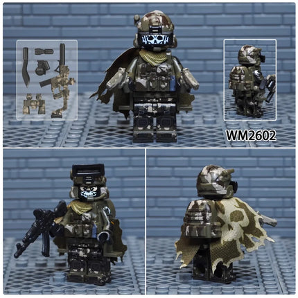 WM6147 WM6168 WM6169 Military Series SWAT Special Forces Building Block Commando Soldier City Police Cap Mini Action Figure Toys