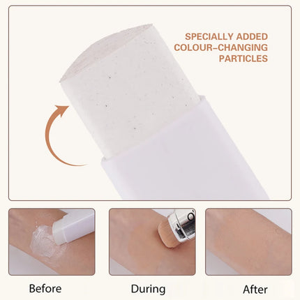 2-in-1 Color-Changing Foundation Stick Lightweight Moisturizing Concealer Foundation Cream Face Brightening Makeup Cosmetics