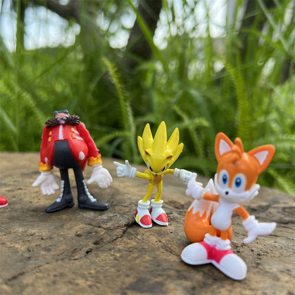 Sonic Shadow Figures 12pcs Set 4-6cm - Hedgehog Action Dolls Gift