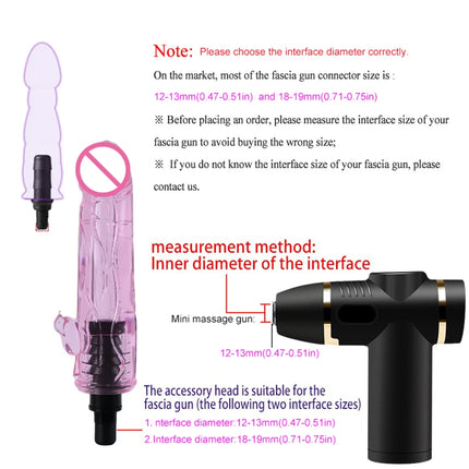 Massage Gun Heads Accessories Vibration Dildo Penis Sex Adult Toys Silicone VIBRAT Head for Fascia Gun Percussion Vibrators
