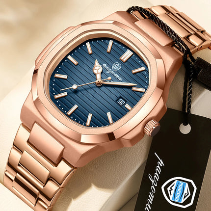 2025 New For Men Fashion Brand Male Watch Waterproof Luminous Stainless Steel Watches  Date Week Casual Quartz Men's Clock Reloj