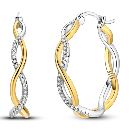 Women original 925 Silver Golden Glowing Firefly Stud Earring Bilayer Round Droplets Heart Gold Hoop Earrings Party Jewelry Gift