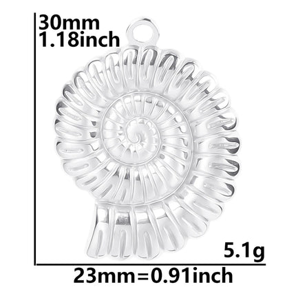 5pcs Stainless Steel Conch Starfish Turtle Charms For Jewelry Making Supplies Ocean Charm Silver Color Pendant Handmade Material