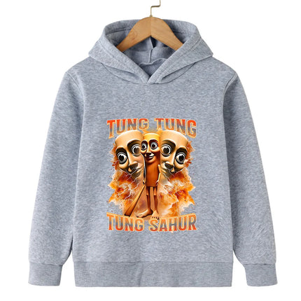 Italian Brainrot Tralala Children's Hooded Sweatshirt Autumn and Winter Warm Character Boys Girls Warm Sweatshirt Fun Clother