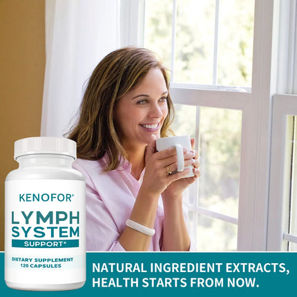 Lymphatic Cleanse Supplement - Lymph System Health Support, Cleansing & Detox, Improves Overall Well-being, 120 Capsules