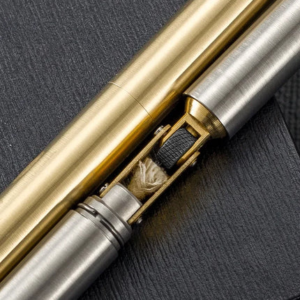 Creative Unusual Kerosene Lighter Copper Nunchaku Funny Retro Grinding Wheel Flint Lighters Foldable Mini Portable Men's Gift
