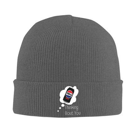 Thinking Bout You Pepsi Max Warm Knitted Cap Winter Knit Bonnet Hat Skullies Beanies Hip Hop Caps for Unisex