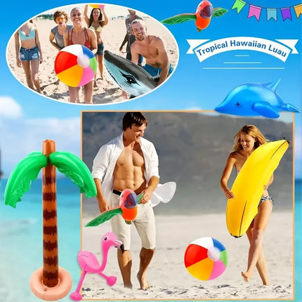 2pcs Inflatable Palm Tree Large Size Coconut Tree Beach Swimming Pool Party Decoration Balloon Tree Prop