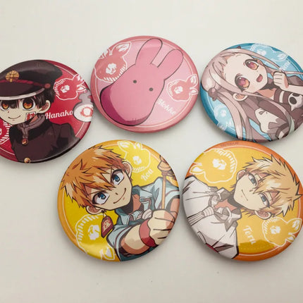 Demon Slayer Mugen Train Anime Badge Bag Charm Accessory Kyojuro Rengoku Akaza Enmu Pin Brooch Collection Gift for Fans Cosplay