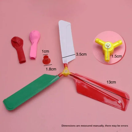 3PCS Air Balloon Helicopter Toy - Funny Portable Outdoor Flying Helicopter for Kids Birthday Party Children's Day Game