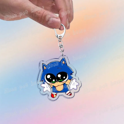 Cute Cartoon Hedgehog Keychain Accessories Bag Charms Anime Animal Meme Keychains Keyrings Jewelry Fans Gift