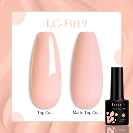 LILYCUTE 7ML Glitter Gel Nail Polish Sparkling Semi Permanent UV Gel Colorful Shinning Gel Varnish Nail Art Soak Off UV LED Gel