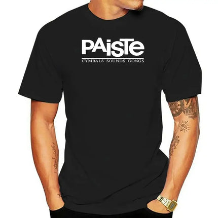 cotton T-shirt brand top Paiste Cymbals Music Instrument T Shirt NEW Tee S M L XL 2XL 3XL 4XL BLACK
