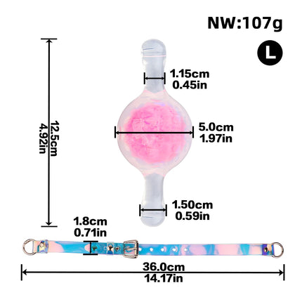 LEZEE Silicone Mouth Gags Breathable Open Oral Adjustable Belt BDSM Ball Gag For Adults Game Bondage Gear Sex Toys For Women Men