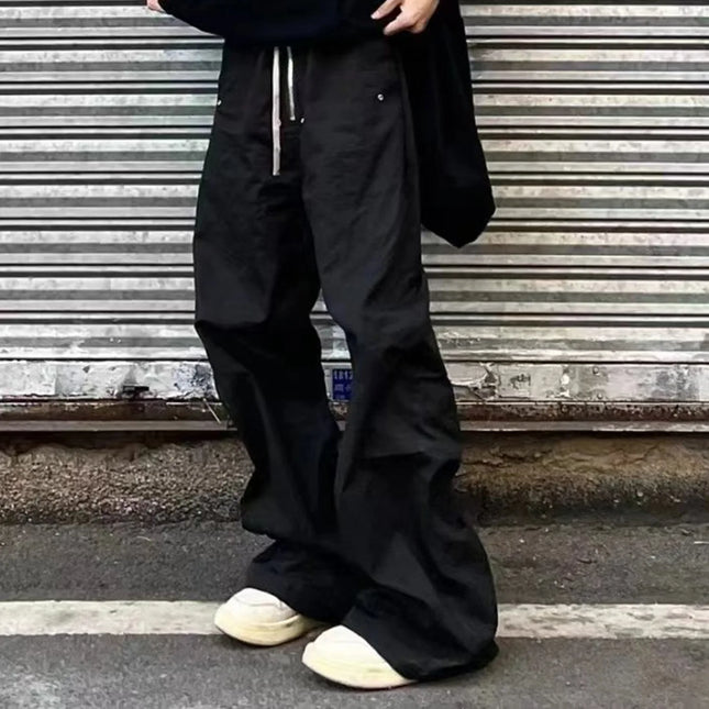 Owen Seak Men's Casual Cargo Harem Pants Baggy Gothic Clothing High Street Summer Long Work Trousers Loose Black Sweatpants