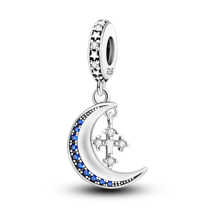 925 sterling silver wings Sister Cross pendant charms fit original 4mm Aperture bracelet charm beads necklace Diy female jewelry