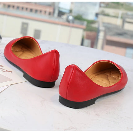 New Flat Heel Pointed Toe Flat Shoes Korean Style Fashionable Shallow Mouth Large-Size Casual Shoes Comfortable And Breathable