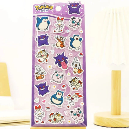 Genuine Pokemon Pikachu Stickers Cartoon 3D Foam Toys Decals For Scrapbooks Phones Helmets Water Mugs Decor Sticker Girls Gifts