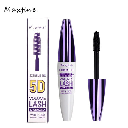 Colorful 5D Purple Blue Mascara Lasting Styling Waterproof Quick Dry Curling Lengthen Large Head Brush Eyelash Extension Cream