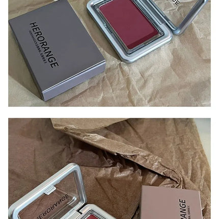 HERORANGE Atmospheric Single-color Blush Is Waterproof, Sweat-proof, Non-fading and Long-lasting. Five Colors Are Available.