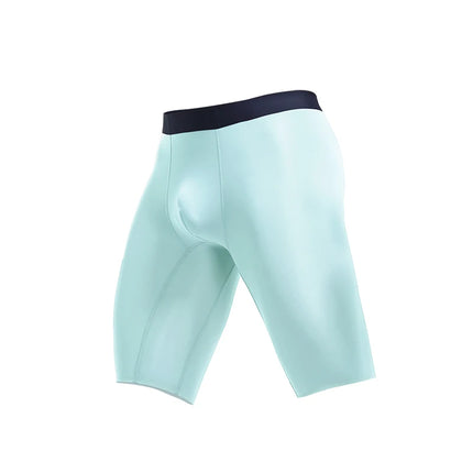 Men's sports underwear for summer, ice silk, quick-drying, extended, anti-friction legs, loose four-corner short underpants