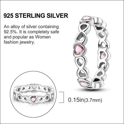 Fashion Original Luminous Firefly Rings 100% 925 Silver Eternal Heart-Shaped Zircon Rings Fine Wedding Engagement Jewelry Gifts