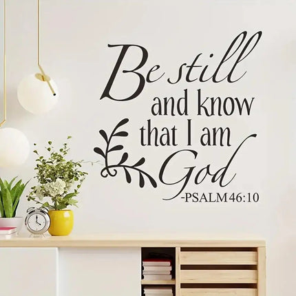 1 pc be still and know that I am a god bible verse Wall Sticker Self Adhesive Vinyl Waterproof Wall Art Decal for home porch