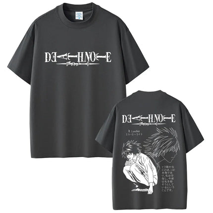 Anime Death Note T-shirt Yagami Light Graphic T Shirts Men Women Cartoon Manga Oversized T-shirts Men's 90s Vintage Streetwear