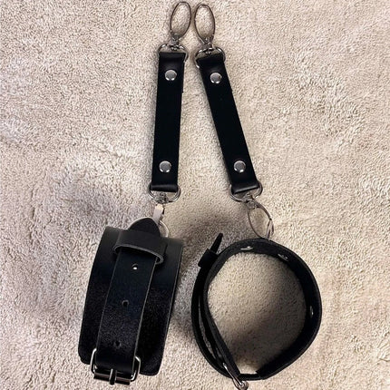 Women Sexy PU Leather Bracelet Bondage Leather Handcuffs Buckle Adjustable Fetish Erotic Love Hotel Accessory