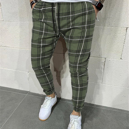 Mens Drawstring Lattice Pants Trousers with Bound Feet Style Casual Comfortable Breathable Loose Fit Long Leggings
