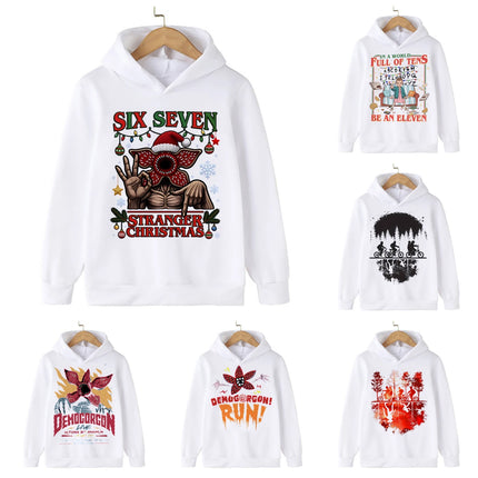 The Demogorgon Hawkins Cannibal Flower Hoodie Kids Cartoon Boys Girls Children Sweatshirts