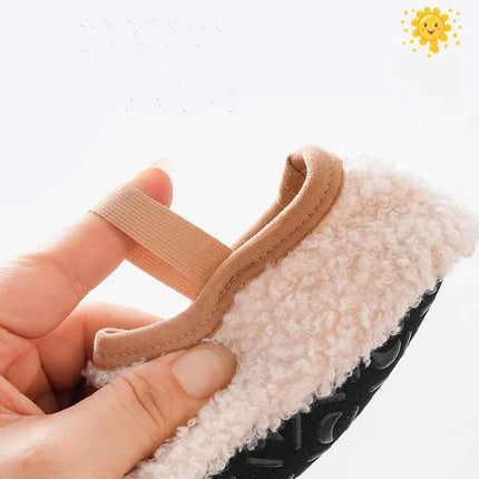 Autumn Winter Children Slippers Toddler Plush Floor Socks Boy Girl Soft Sole Anti-slip Walking Shoes Indoor Home Kids Shoes
