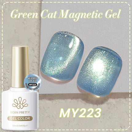 BORN PRETTY 10ml Auroras Glitter Cat Magnetic Gel Nail Polish Jelly Glass Bead Semi Permanent Soak Off UV LED Varnish Manicure