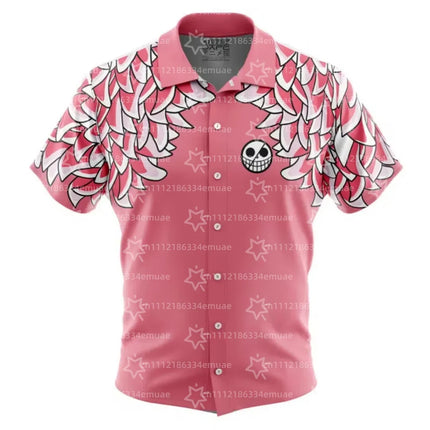 2026 Gengar Pattern Pokemon Button Up Hawaiian Shirt Leisure Dry Quickly Men's Shirt Kid's Clothing Tee Top Women's Clothing