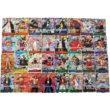 Anime One Piece Japanese English Version OPCG Comics Replica Shanks Rayleigh Nika Luffy Buggy Teach Game Anime Collection Cards