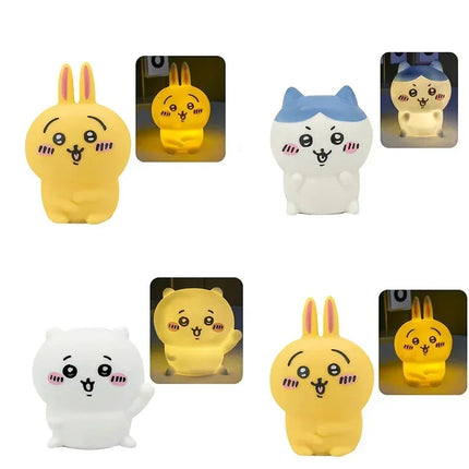Chiikawa Anime LED Night Light  Hachiware  Usagi Rabbit Lamp Bedroom Desktop Decor Birthday Gift for Children Best Gift Toy