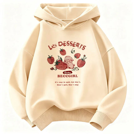 Funny Strawberry Fashion Y2k Hoodie Kids 90s Children's Sweatshirt Hoody Casual Hoodies for Boys Girls Clothes
