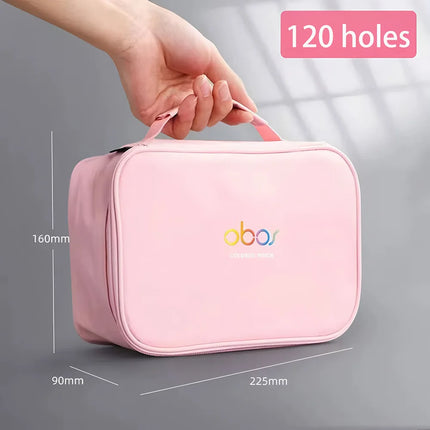 48/72/120/150/200 hole detachable and foldable Velcro stitched Oxford canvas pencil case for art stationery storage pencil case