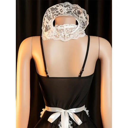 Maid Games Sex Shop Bdsm Sexy Crotchless Lingerie Cosplay Uniform French Apron T Panties Sex Toys Women Extreme Sexual Costumes